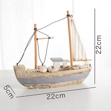 Holz Segelboot Dekor Kunstwerk