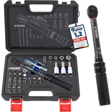 TECPO FAHRRAD DREHMOMENTSCHLÜSSEL SET 1/4 ZOLL 2.5-20 Nm FEINMECHANIK SCHLÜSSEL