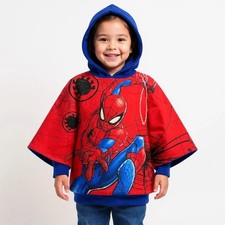 Spiderman Poncho Marvel Lizenziert Weich Kapuzen Handtuch Für Kinder Für 2-6yrs