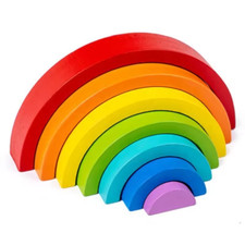 Montessori regenbogen aus - regenbogen, holz