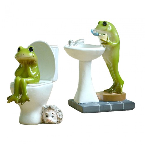 Miniatur frosch garten - frosch, statue
