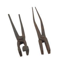 2x Schmiede Feuer Zange