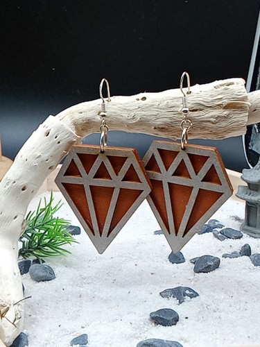 Holz ohrstecker earing wood - holz,