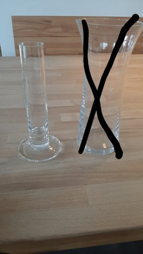 Kleine glasvase schmal für - kleine,