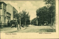 Ak Berlin Pankow, Kreuzstraße, Wollankstraße, Straßenbahn - 10459502
