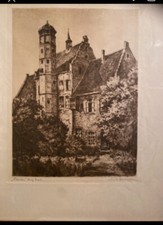 Fritz hartmann radierung bild - radierung,