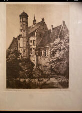 Fritz Hartmann Radierung Bild Xanten Karthaus