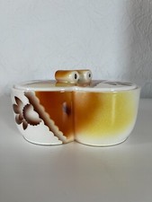 Art Deco Keramik Deckeldose mit Spritzdekor ANNABURG Design Keksdose 137/ 3 23 