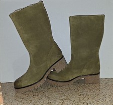 Belmondo Stiefel (echtes Rauleder) in khaki, Gr. 40