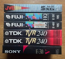 6 STÜCK VHS VIDEO LEERKASSETTEN NEU OVP plus REINIGUNGSKASSETTE