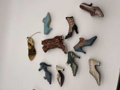 10x miniatur deko schuhe high - 10x,