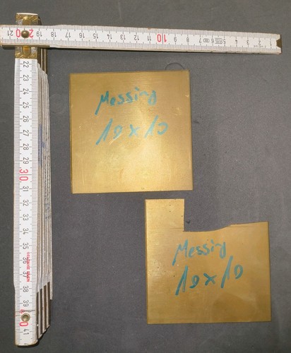 Messingblech 100x100x2 - 2x,