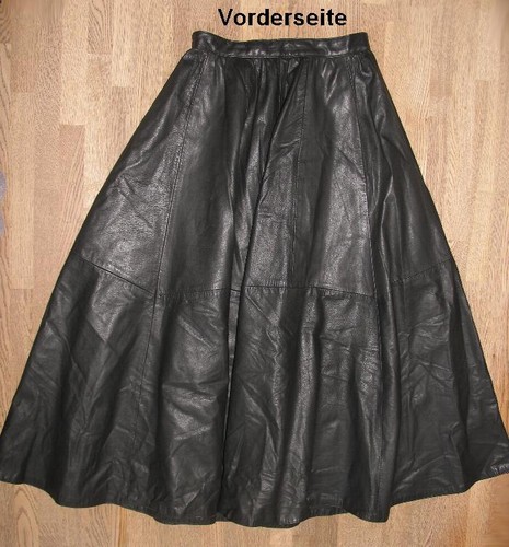 Langer lederrock rock schwarz - rock,