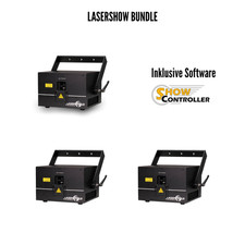 Einsteiger Lasershow Set 3x RGB Laser 3.000mW inkl. Software & LAN-Steuerung