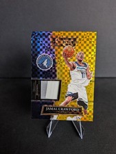 2021-22 Panini Select Jamal Crawford Gold Prizm 8/10 Game Worn Patch