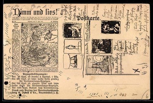 Künstler handgemalt - künstler-ak,