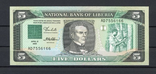 Liberia 1989 banknote 5 - 1989, zu