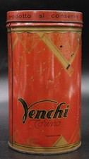 Alte Box Zinn Zylinder Werbung Bonbons Venchi Torino - Variante 1