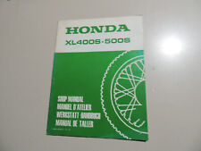 Werkstatthandbuch Ergänzung Heft HONDA XL 400 S XL 500 S 1981