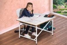 Kinderschreibtisch KINTO 90cm / höhenverstellbar / inspiriert vom Eiermanntisch