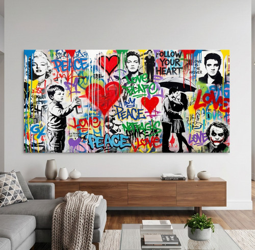 Banksy graffiti wandkunst - graffiti,
