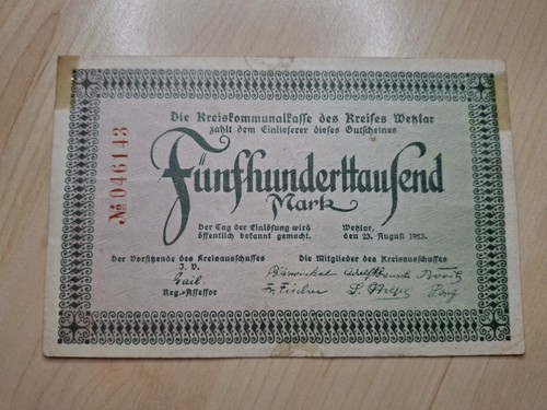 Notgeld 500000 mark wetzlar - 500000,