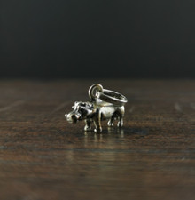 Charms Anhänger Sterlingsilber Nilpferd Flusspferd - Ruhe & Besonnenheit Stärke