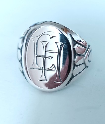 Siegel ring silber initialen - siegel,