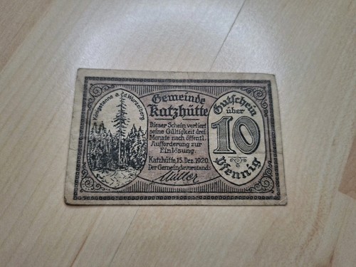 Notgeld katzhütte - notgeld,