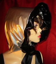 Lackhaube Lackmütze gold