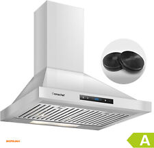 AMZCHEF Dunstabzugshaube 60cm Abluft Umluft Wandabzugshaube Aktivkohlefilter A32