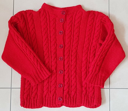 Selbstgestrickte jacke rot - selbstgestrickte,