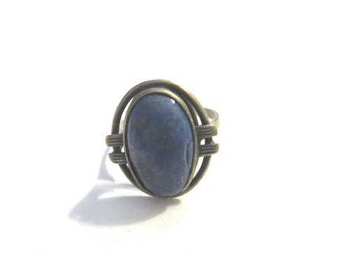 Antiker silberring blauer - antiker,