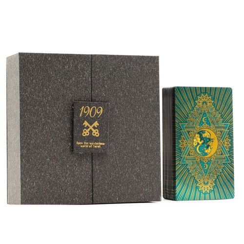Tarotkarten set gold tuerkis - set,