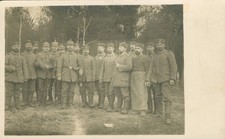 Soldaten vom Landwehr-Infanterie-Regiment 107, Foto-Feldpostkarte Rußland 1915