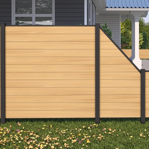 Wpc sichtschutzzaun red cedar - sichtschutzzaun,