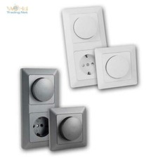 MILOS LED Dreh-Dimmer 230 V 3-35 W 2-Draht Technik Unterputz UP Rahmen Steckdose