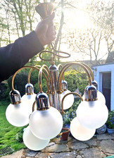 antike Lampe Messing Chrom 9