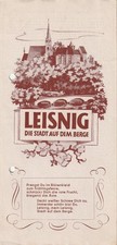 Leisnig Die Stadt auf dem Berg Prospekt 1952 rare alte Werbung Simonbräu uvm.