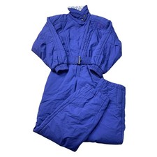 Colmar Skianzug Vintage 90er Retro Einteiler Schnee Lila Damen Medium Uk10