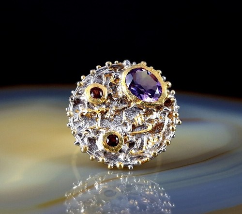 Ring silber 925 amethyst - 925, &