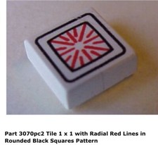 Lego 1x 3070pc2 White 1x1