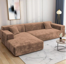 sofa abdeckung samt für 2-Sitzer (140-185 cm) und 3-Sitzer (185-230 cm) 