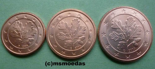 Deutschland euro cent - 1+2+5,