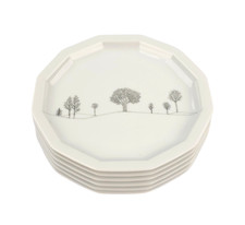 6x Kuchen Teller Ø 19,5 Winterreise Rosenthal Polygon Wirkkala Künstlerstempel