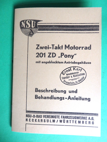 Nsu 201 pony motorrad - 201,