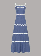 Elegantes, blau-weiß