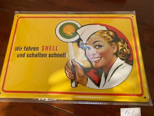Shell blechschild wir - blechschild, fahren
