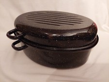 Bräter - Schmortopf – Gänsebräter – schwarz – ca. 10/14 ltr.