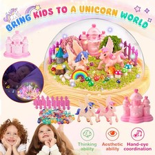 Kinder Einhorn Nachtlicht DIY Einhorn Spieluhr Schloss Bastelset Kit Geschenke